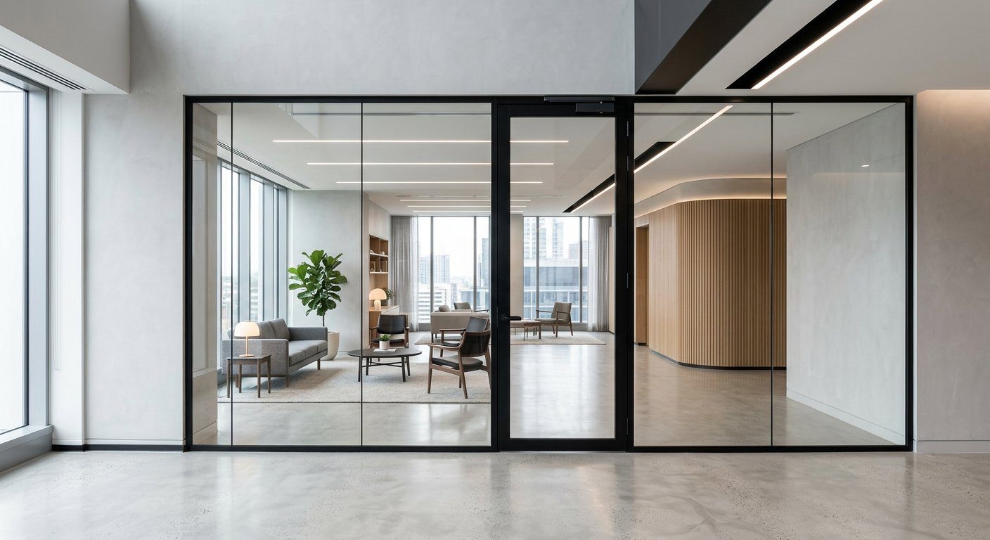 Fire-rated glazed doors and partitions